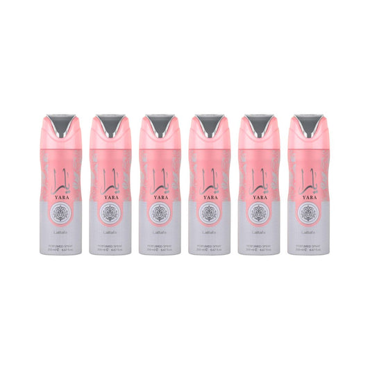 Yara Body Spray 6 Pack Bundle – 200 ml Each | Lattafa