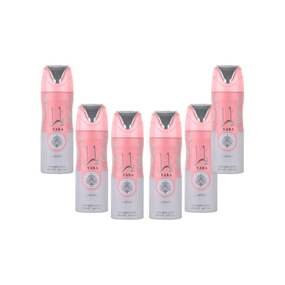 Yara Body Spray 6 Pack Bundle – 200 ml Each | Lattafa
