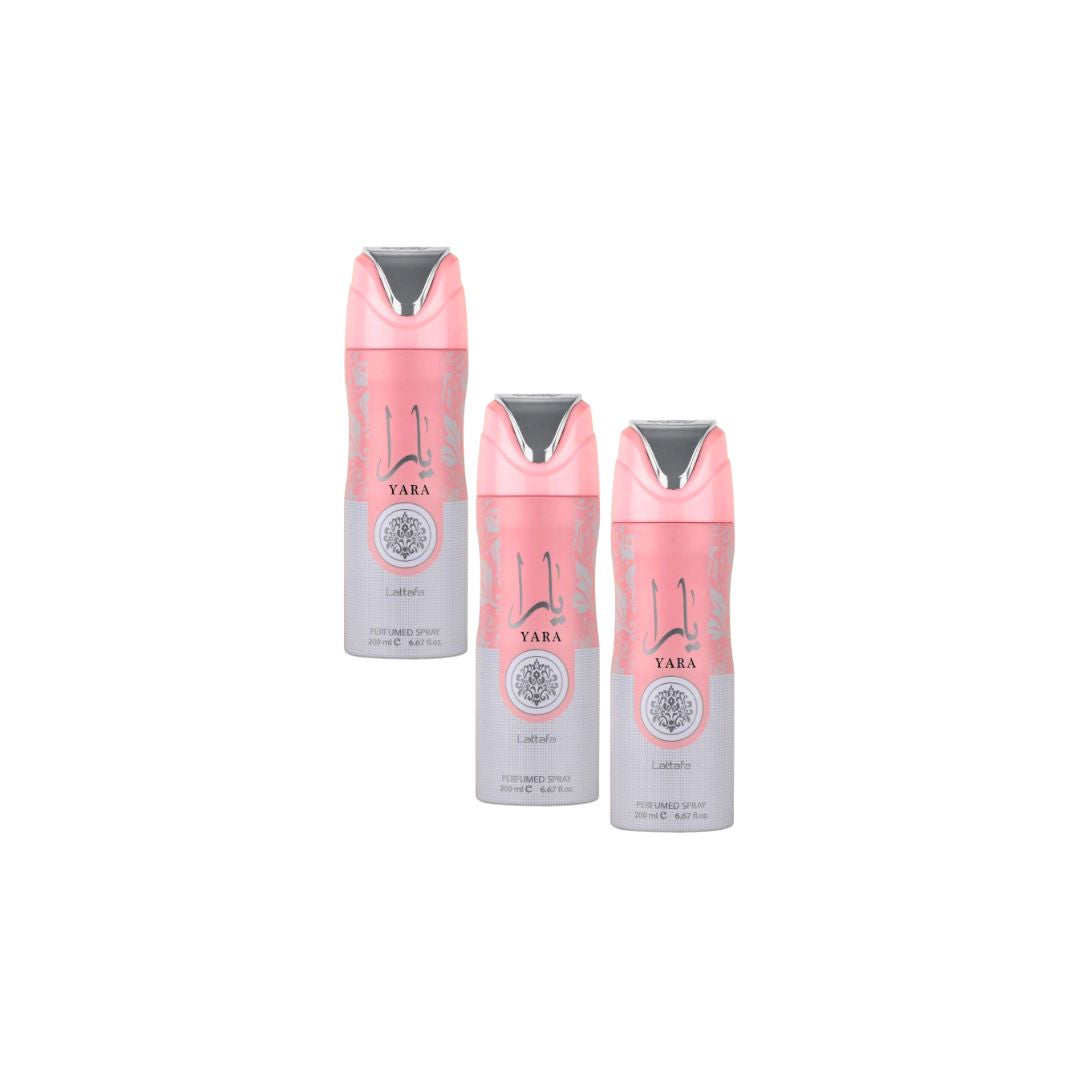 Yara Body Spray 6 Pack Bundle – 200 ml Each | Lattafa