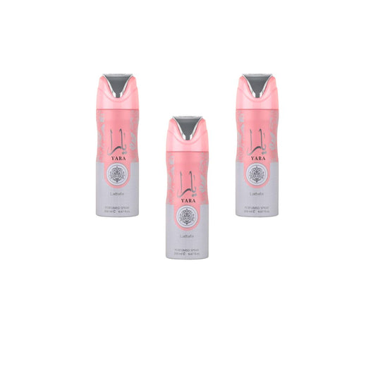 Yara Body Spray 3 Pack Bundle – 200 ml Each | Lattafa