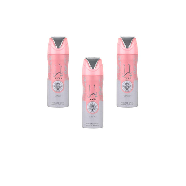 Yara Body Spray 3 Pack Bundle – 200 ml Each | Lattafa