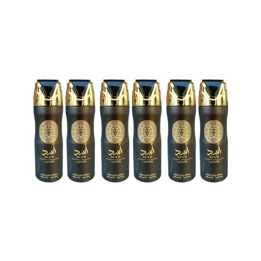 Lattafa Asad Body Deodorant 6 Pack Bundle. Each 200 ml spray