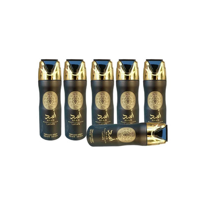 Lattafa Asad Body Deodorant 6 Pack Bundle. Each 200 ml spray