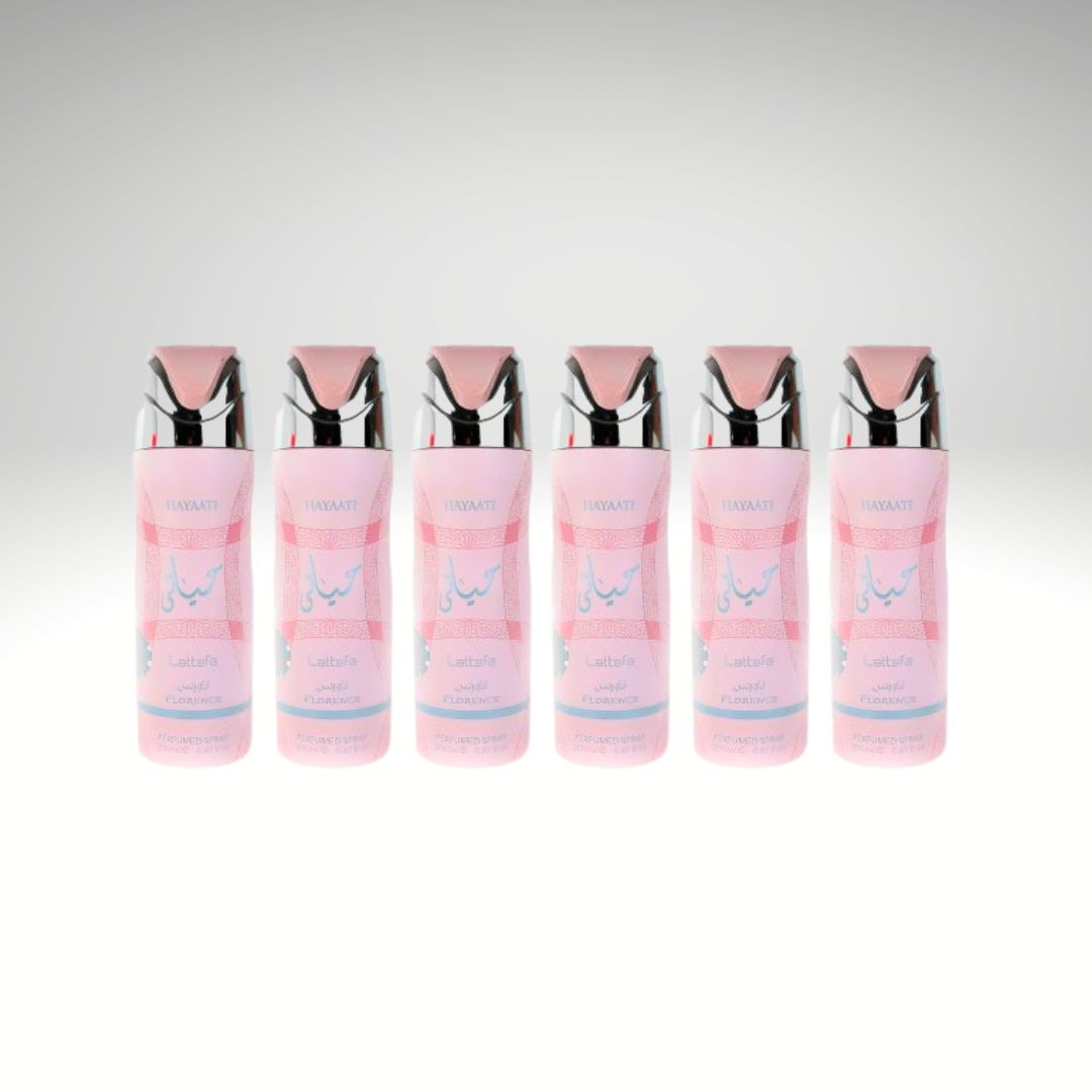 Fakhar Hayati Florence Body Spray 6 Pack Bundle – 200 ml Each | Lattafa