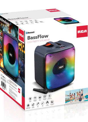 RCA 1x8" Woofer Lightweight Handy Party Speaker with Wireless Microphone