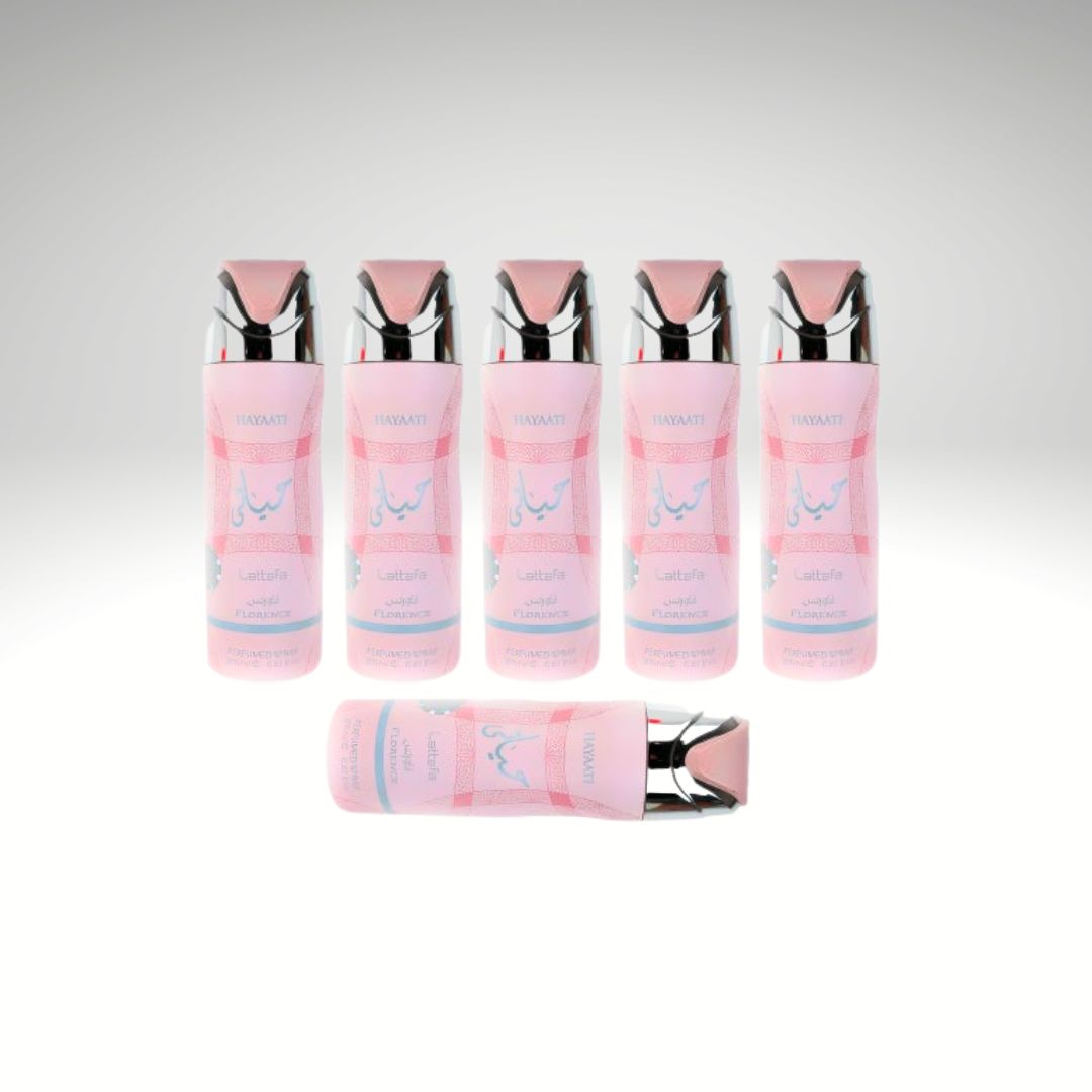 Fakhar Hayati Florence Body Spray 6 Pack Bundle – 200 ml Each | Lattafa
