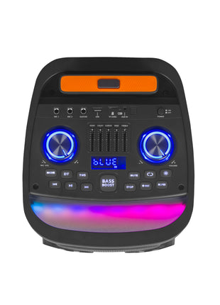 KOLAV Dual 6.5" Woofer Trolley Party Speaker with Dual Wireless Microphones & Remote