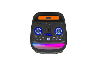 KOLAV Dual 6.5" Woofer Trolley Party Speaker with Dual Wireless Microphones & Remote