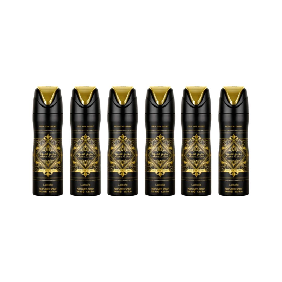 Bade’e Al Oud – Oud For Glory Body Spray 6 Pack Bundle – 200 ml Each | Lattafa