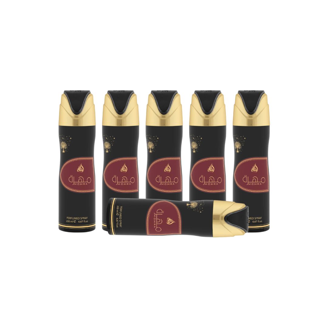 Mohra Body Spray 6 Pack Bundle – 200 ml Each | Lattafa