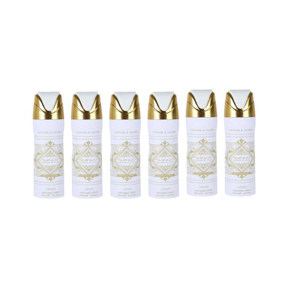 Bade’e Al Oud – Honor & Glory Body Spray 6 Pack Bundle – 200 ml Each | Lattafa