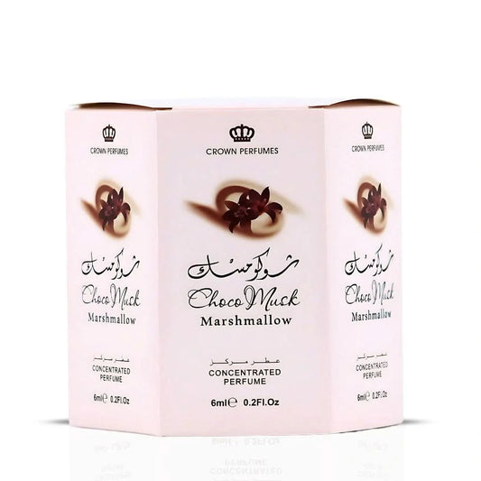 Al Rehab Choco Musk Marshmallow Perfume Oil CPO 6ml x 6 Pack | Sweet Gourmand Vanilla Chocolate Long Lasting Roll-On Attar Unisex Arabic Non-Alcohol Fragrance Travel Size