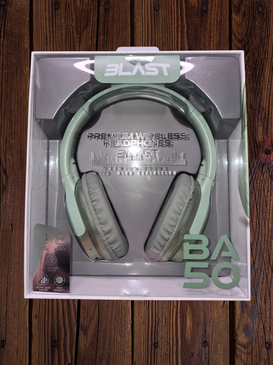 Walmart, and other platforms. Here’s the full listing:  Blash BA-50 Premium Wireless Over-Ear Headphones – Hi-Res Audio, Long Battery Life, Comfortable Fit, Multi-Color (White, Blue, bBlack, Pink, Green)