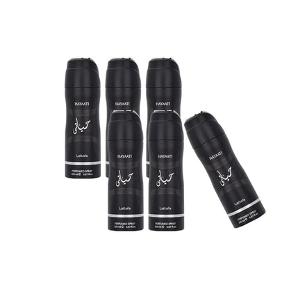 Hayaati Body Spray 6 Pack Bundle – 200 ml Each | Lattafa