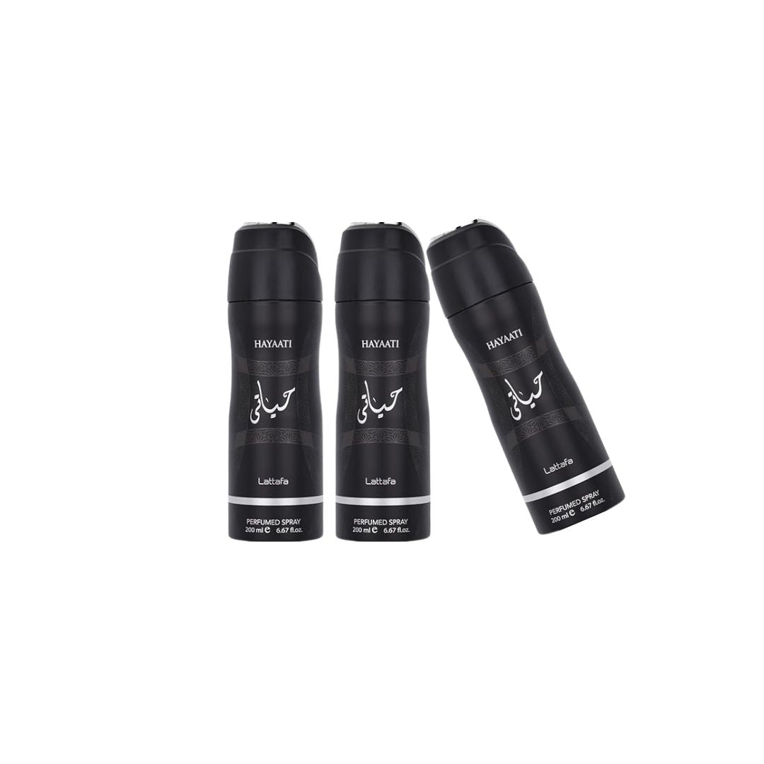 Hayaati Body Spray 6 Pack Bundle – 200 ml Each | Lattafa