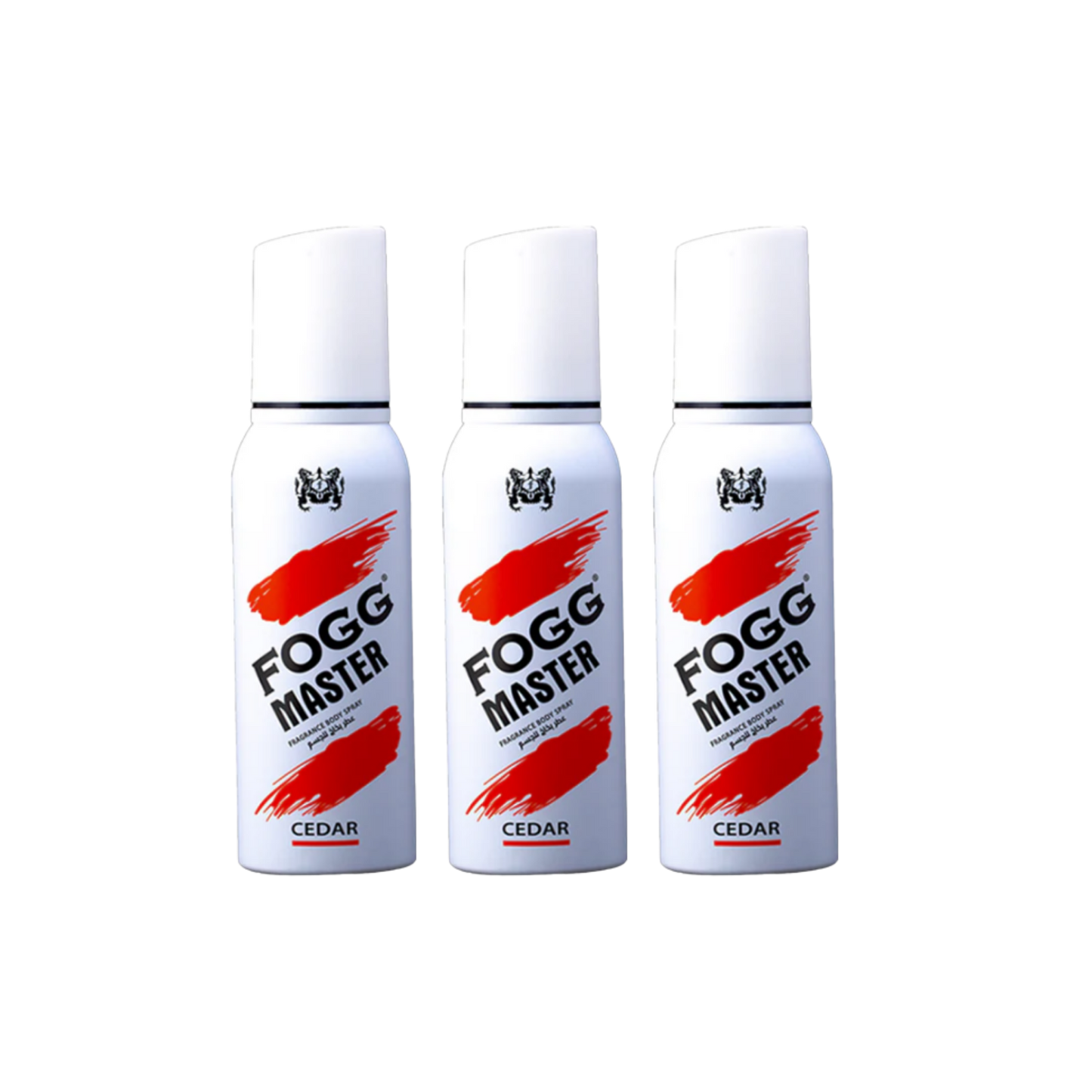 Fog Master Cedar Body Spray 3-Piece Set | Long Lasting Men’s Body Mist | Fresh Woody Cedar Fragrance Deodorant Spray Pack
