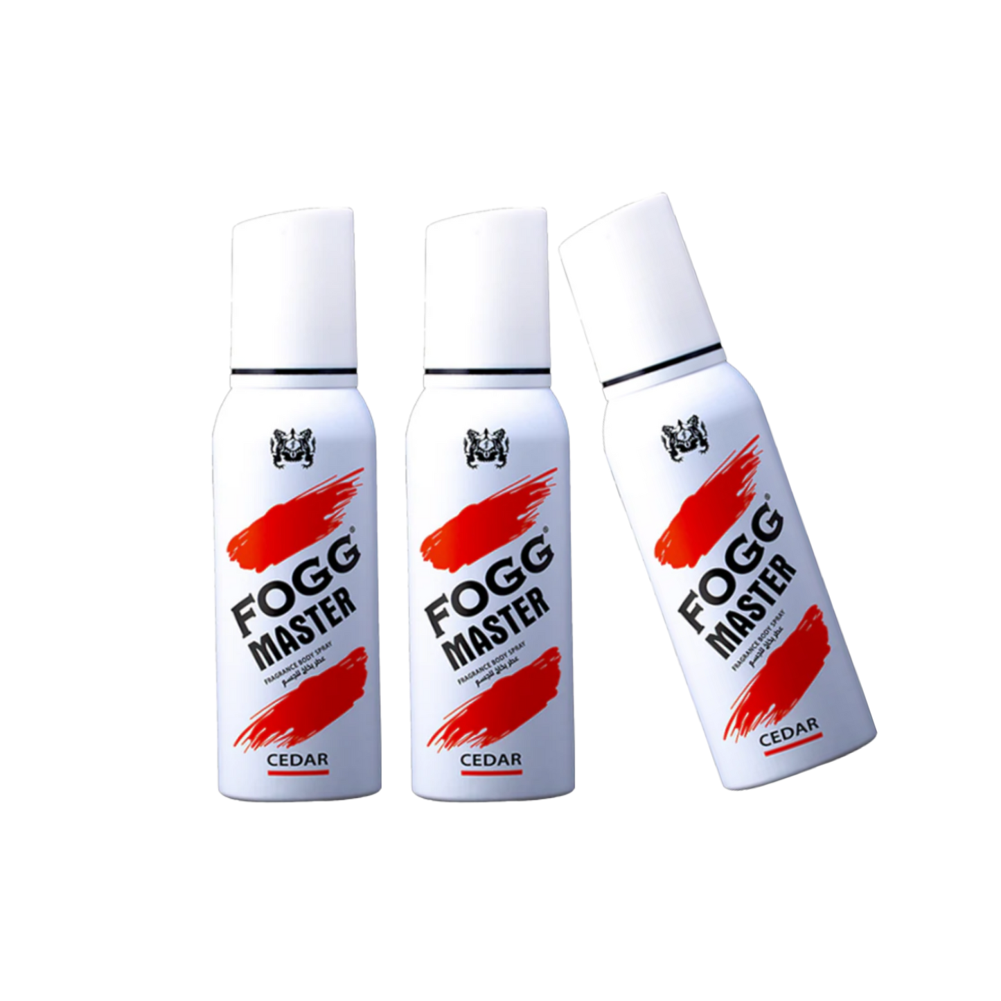 Fog Master Cedar Body Spray 3-Piece Set | Long Lasting Men’s Body Mist | Fresh Woody Cedar Fragrance Deodorant Spray Pack