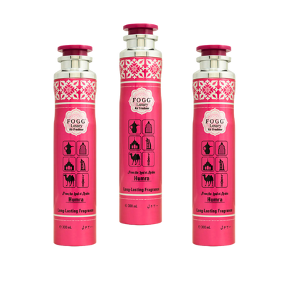 Fogg Humra Air Freshener 300ml 6-Piece Set | Long Lasting Room Spray Bundle | Oriental Floral Woody Home Fragrance Pack