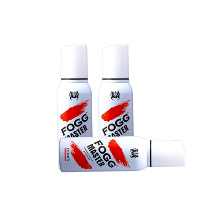 Fog Master Cedar Body Spray 3-Piece Set | Long Lasting Men’s Body Mist | Fresh Woody Cedar Fragrance Deodorant Spray Pack