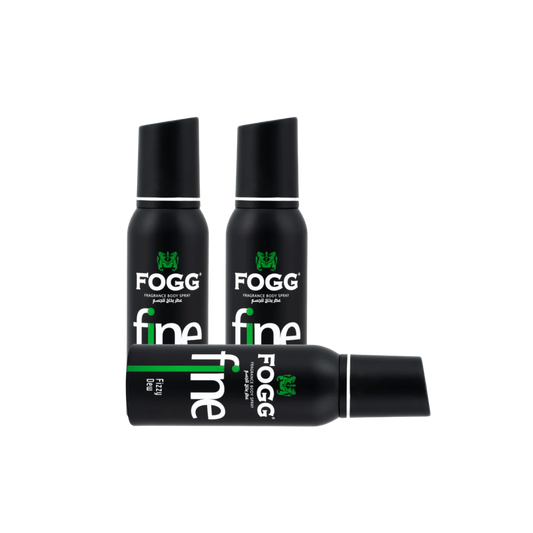Fogg Fine Fizzy Dew Body Spray 3PC Set | Long Lasting Fresh Citrus Aquatic Men’s Fragrance Deodorant Spray Bundle | Everyday Fresh Mist Pack