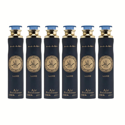 Raed Luxe Air Freshener 6 Pack Bundle – Fruity, Floral, Spicy, Woody | 10.1 oz / 300 ml Each | Lattafa