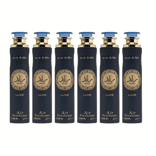 Raed Luxe Air Freshener 6 Pack Bundle – Fruity, Floral, Spicy, Woody | 10.1 oz / 300 ml Each | Lattafa