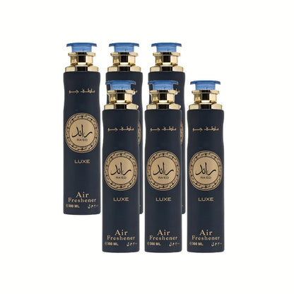 Raed Luxe Air Freshener 6 Pack Bundle – Fruity, Floral, Spicy, Woody | 10.1 oz / 300 ml Each | Lattafa