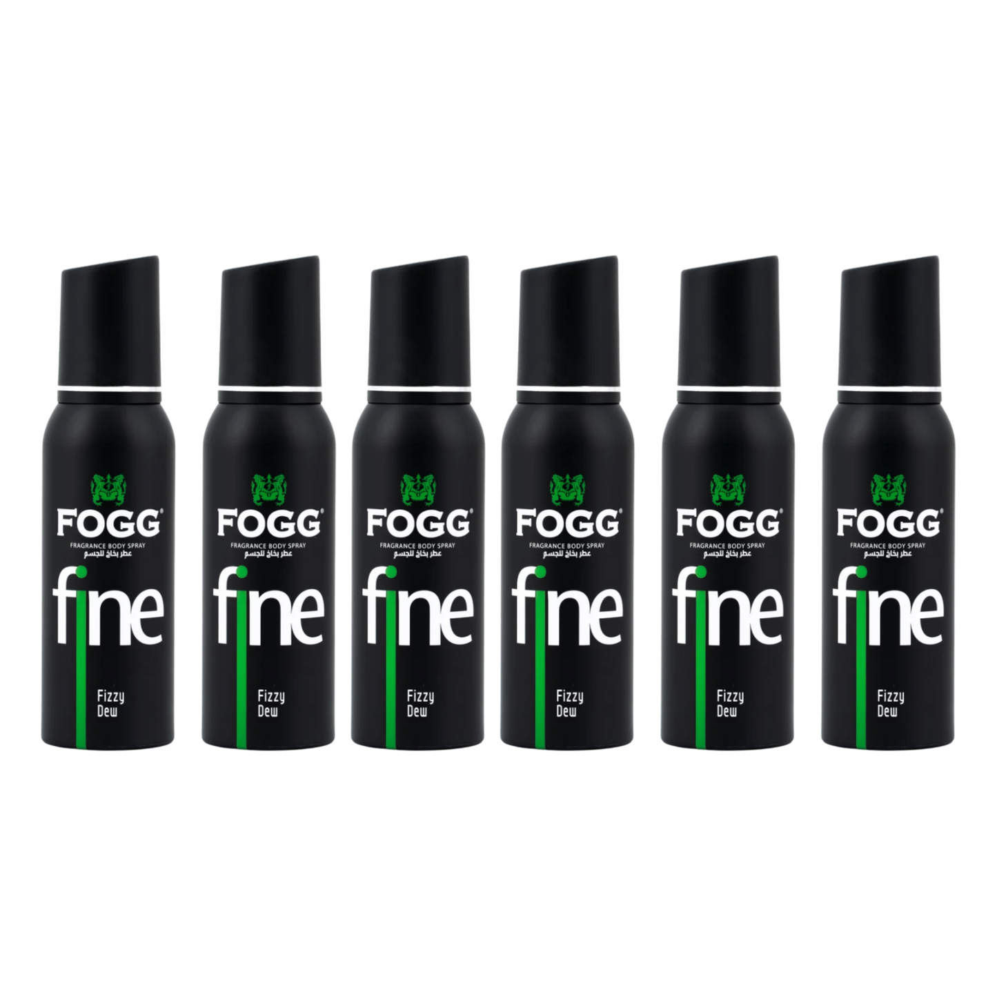 Fogg Fine Fizzy Dew Body Spray 6PC Set | Long Lasting Fresh Citrus Aquatic Men’s Fragrance Deodorant Spray Bundle Pack | Everyday Fresh Mist (6 Pieces)