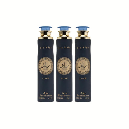 Raed Luxe Air Freshener 3 Pack Bundle – Fruity, Floral, Spicy, Woody | 10.1 oz / 300 ml Each | Lattafa