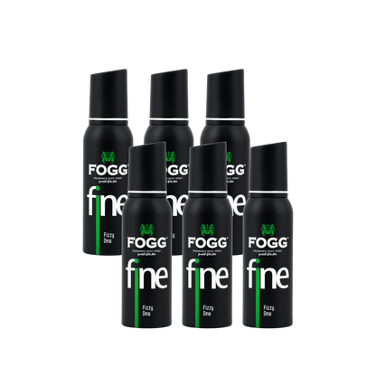 Fogg Fine Fizzy Dew Body Spray 6PC Set | Long Lasting Fresh Citrus Aquatic Men’s Fragrance Deodorant Spray Bundle Pack | Everyday Fresh Mist (6 Pieces)