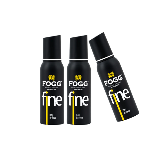 Fogg Fine Bay Breeze Body Spray 3PC Set | Long Lasting Fresh Aquatic Men’s Fragrance Mist | Deodorant Spray Pack