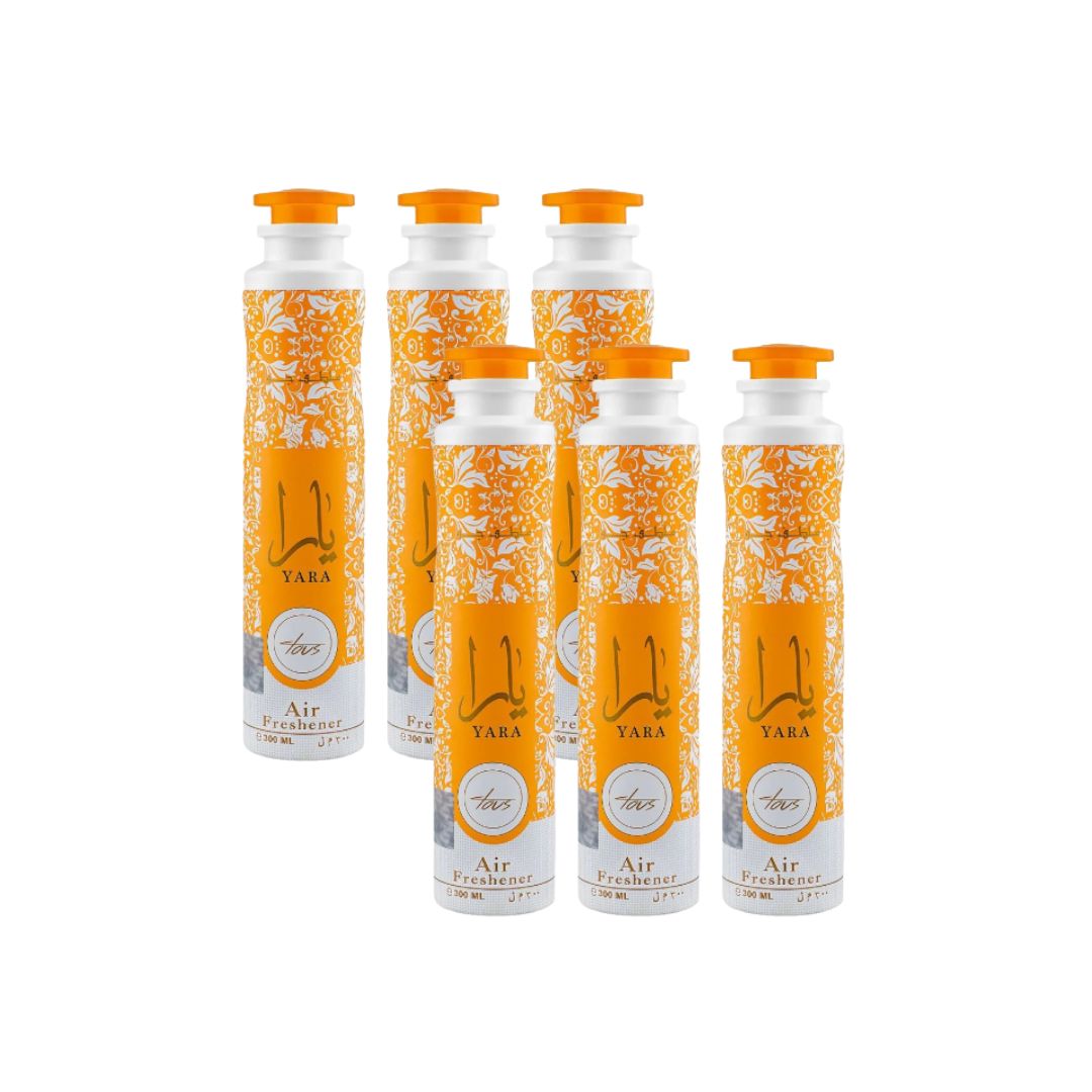 Yara Tous Air Freshener 6 Pack Bundle – Home & Car Fragrance Spray | Lattafa