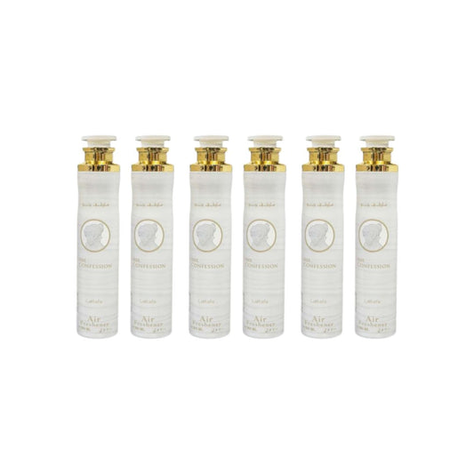 Her Confession Air Freshener 6 Pack Bundle – Home & Car Fragrance Spray | 10.1 oz / 300 ml Each | Lattafa