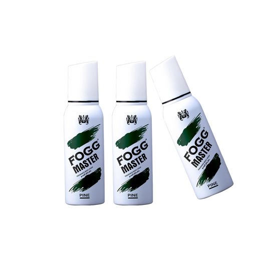 Fog Master Pine Body Spray 3PC Set | Long Lasting Fresh Pine Woody Men’s Fragrance Deodorant Spray Bundle | Daily Use Fresh Mist Pack