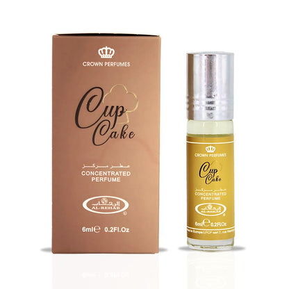 Al Rehab Cupcake Concentrated Perfume Oil CPO 6ml x 6 Pack | Sweet Gourmand Vanilla Cake Long Lasting Roll-On Attar Unisex Arabic Non-Alcohol Fragrance Travel Size