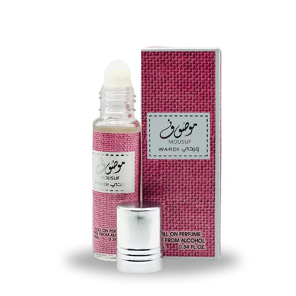 Ard Al Zaafaran Mousuf Wardi Roll-On Perfume Oil 10ml x 12 Pack | Sweet Floral Musky Long Lasting Arabic Attar Unisex Non-Alcohol Fragrance Travel Size Set