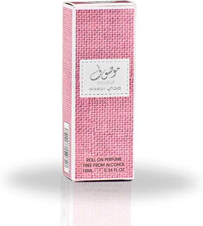 Ard Al Zaafaran Mousuf Wardi Roll-On Perfume Oil 10ml x 12 Pack | Sweet Floral Musky Long Lasting Arabic Attar Unisex Non-Alcohol Fragrance Travel Size Set