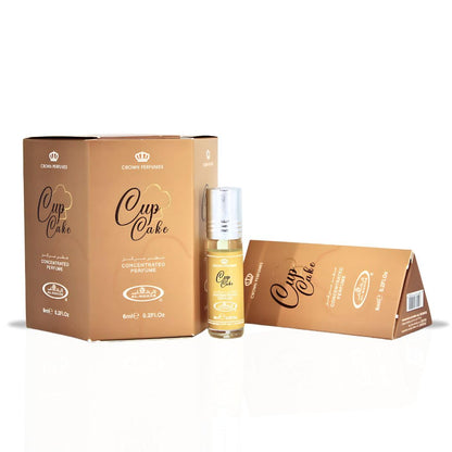 Al Rehab Cupcake Concentrated Perfume Oil CPO 6ml x 6 Pack | Sweet Gourmand Vanilla Cake Long Lasting Roll-On Attar Unisex Arabic Non-Alcohol Fragrance Travel Size