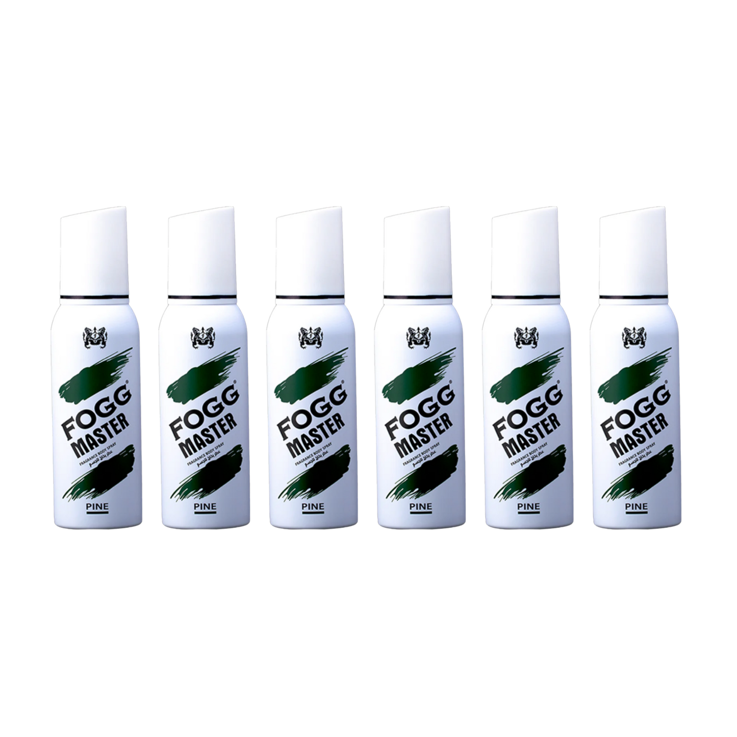 Fog Master Pine Body Spray 6PC Set | Long Lasting Fresh Pine Woody Men’s Fragrance Deodorant Spray Bundle Pack | Daily Use Fresh Mist (6 Pieces)