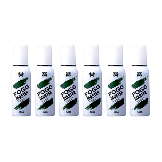 Fog Master Pine Body Spray 6PC Set | Long Lasting Fresh Pine Woody Men’s Fragrance Deodorant Spray Bundle Pack | Daily Use Fresh Mist (6 Pieces)