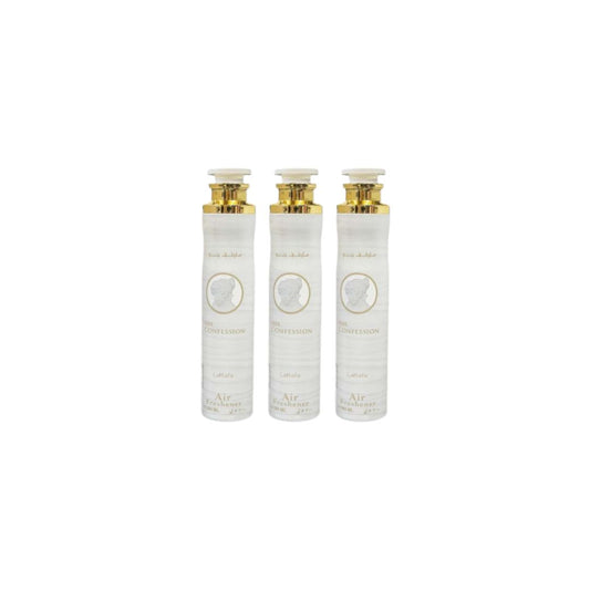Her Confession Air Freshener 3 Pack Bundle – Home & Car Fragrance Spray | 10.1 oz / 300 ml Each | Lattafa