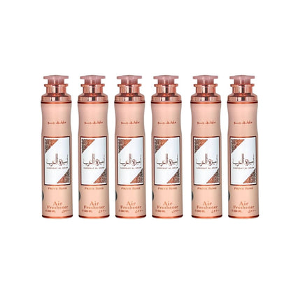 Ameerat Al Arab Prive Rose Air Freshener 6 Pack Bundle – Home & Car Fragrance Spray | 10.1 oz / 300 ml Each | Lattafa