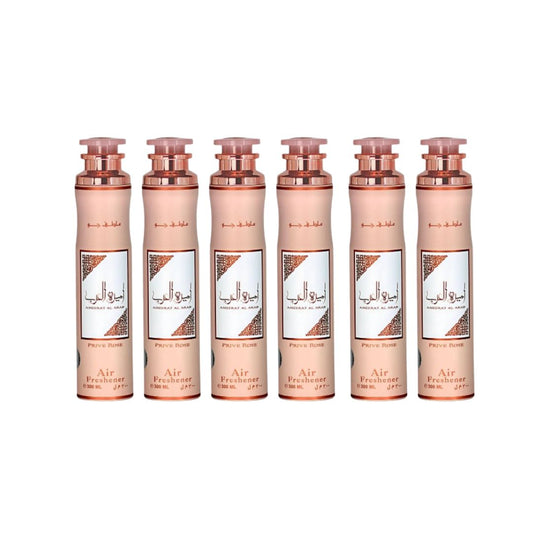 Ameerat Al Arab Prive Rose Air Freshener 6 Pack Bundle – Home & Car Fragrance Spray | 10.1 oz / 300 ml Each | Lattafa