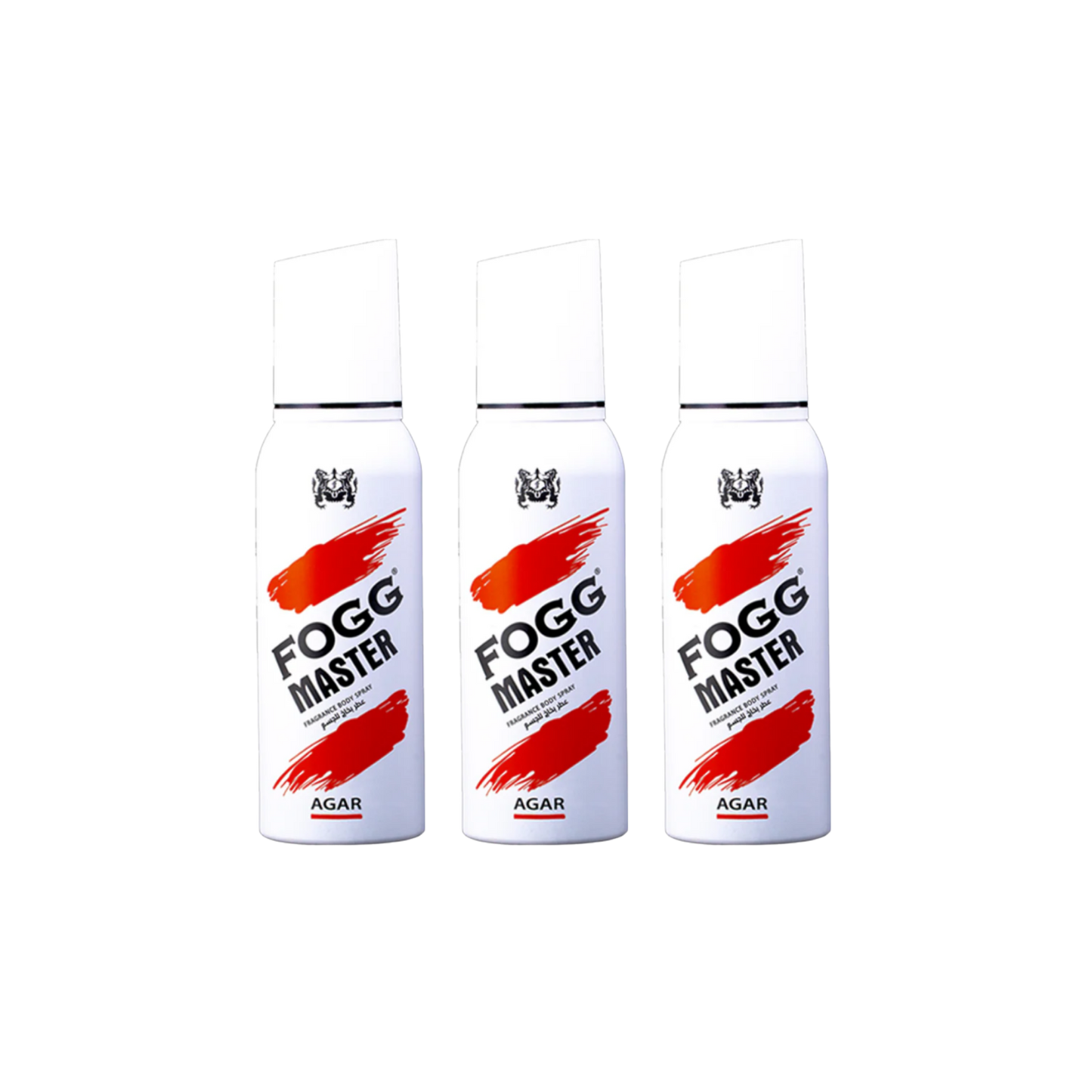Fog Master Agar Body Spray 3PC Set | Long Lasting Woody Agar Fragrance Deodorant Spray Bundle | Men’s Oriental Daily Use Mist Pack