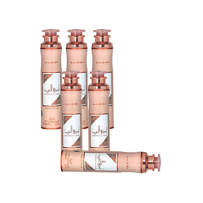 Ameerat Al Arab Prive Rose Air Freshener 6 Pack Bundle – Home & Car Fragrance Spray | 10.1 oz / 300 ml Each | Lattafa