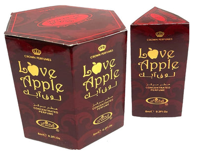 Al Rehab Love Apple Roll-On Perfume Oil 6ml x 6 Pack | Fruity Sweet Long Lasting Attar Unisex Arabic Non-Alcohol Fragrance Travel Size