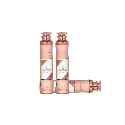 Ameerat Al Arab Prive Rose Air Freshener 3 Pack Bundle – Home & Car Fragrance Spray | 10.1 oz / 300 ml Each | Lattafa
