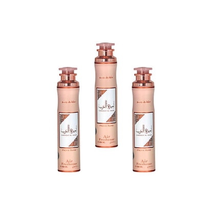 Ameerat Al Arab Prive Rose Air Freshener 3 Pack Bundle – Home & Car Fragrance Spray | 10.1 oz / 300 ml Each | Lattafa