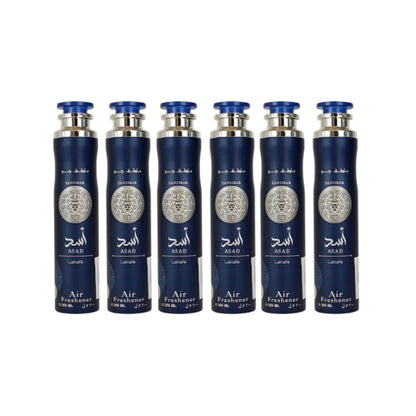 Zanzibar Asad Air Freshener 6 Pack Bundle – Home & Car Fragrance Spray | 10.1 oz / 300 ml Each | Lattafa