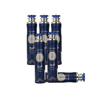 Zanzibar Asad Air Freshener 6 Pack Bundle – Home & Car Fragrance Spray | 10.1 oz / 300 ml Each | Lattafa